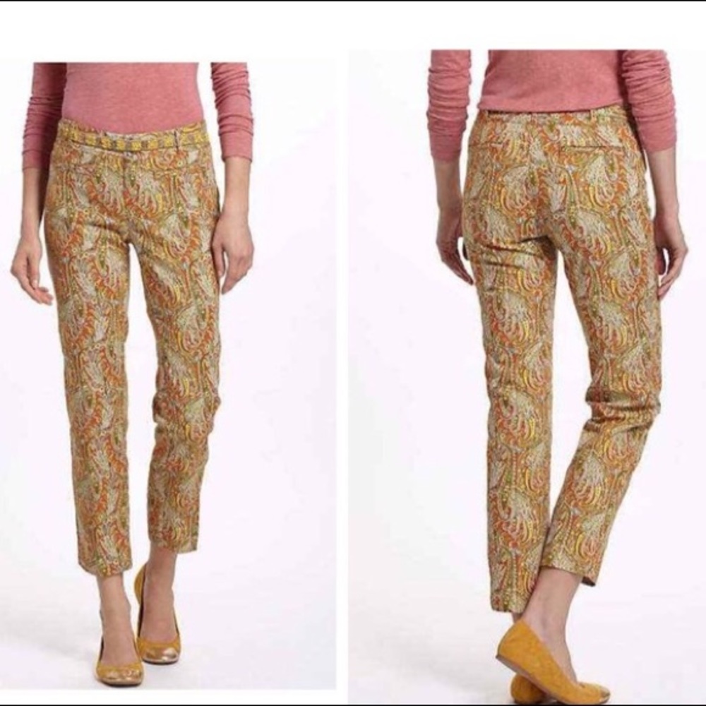 Anthropologie Cartannier paisley pants